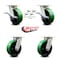 Service Caster 6 Inch Kingpinless Green Poly on Steel Wheel Caster Swivel Locks 2 Brakes, 4PK SCC-KP30S620-PUR-GB-SLB-BSL-2-BSL-2 - alternate 5